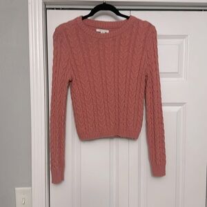 American eagle crop sweater, burnt orange/mauve